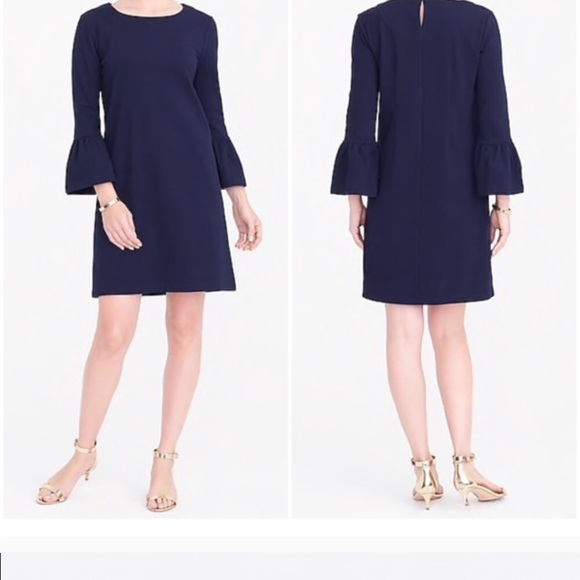 J. Crew Dresses & Skirts - J. Crew Solid Ruffle Sleeve Dress